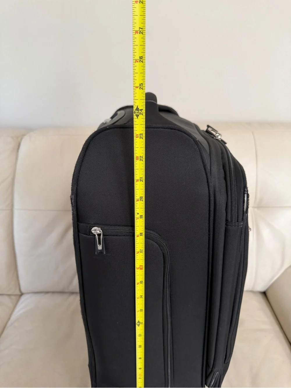Samsonite Black Upright Carry-On with Front Organizer